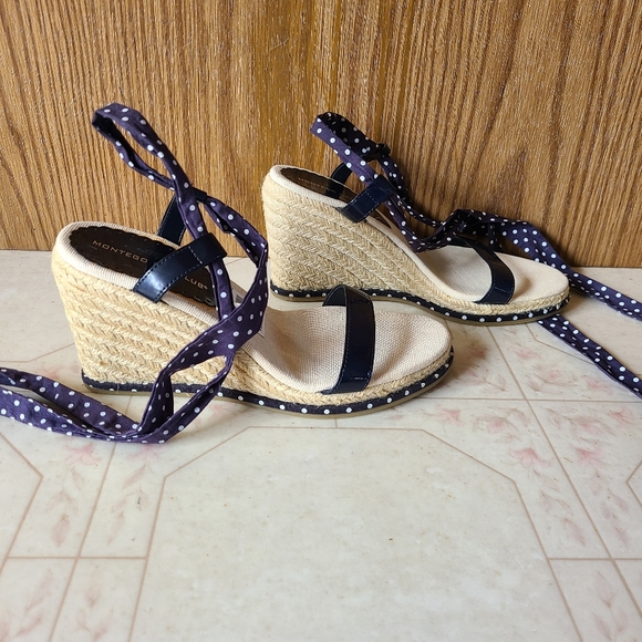 NWT Montego Bay Club Wraparound Espadrille Wedges Size 6 ♡ - Picture 3 of 6